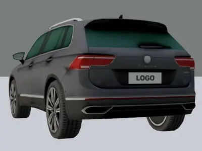 VOLKSWAGEN TIGUAN LOWPOLY Low-poly 3D model