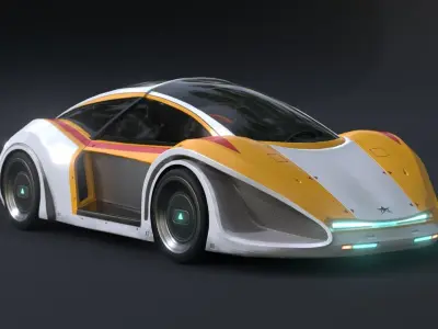 3Dpro CAR scifi 10 Low-poly 3D model