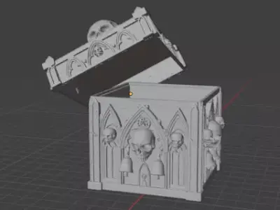 Skull Item Holder Gothic Desktop Organizer 3D print model