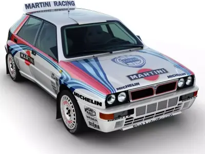 Lancia Delta Rally Car 3D model