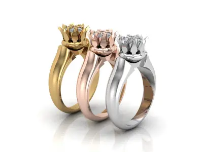 Brand ring rose 3D print model