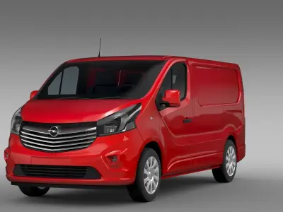  Opel Vivaro Van Biturbo 2017 3D model
