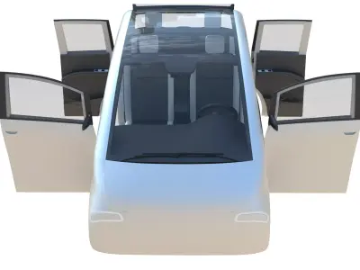  Small Electric Car Peripeteia white 3D model