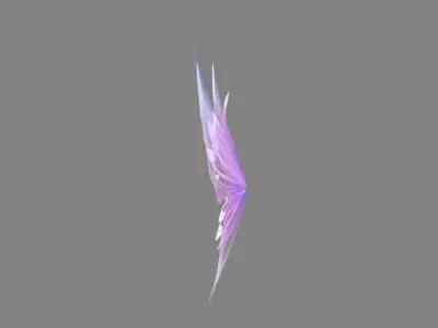 Cartoon spirit wing - Translucent butterfly wing Low-poly 3D model