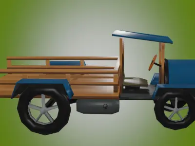 cartoon auto Low-poly 3D model