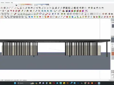 Tensile Pargola 3d model 3D model
