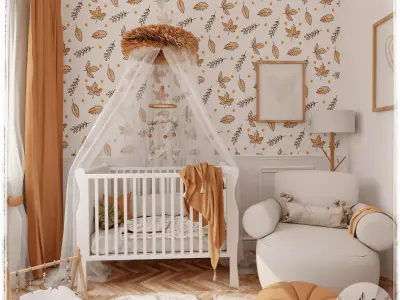 Autumn Baby Room Blender Scene 3D model