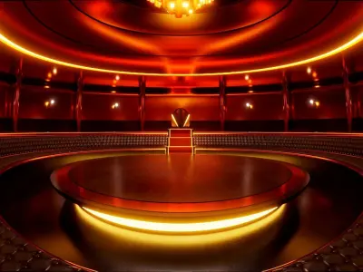 Interior of a closed club of interests 3D model