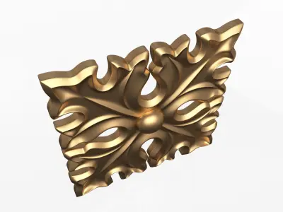 Rosette Carved Decoration CNC 017 Low-poly 3D model