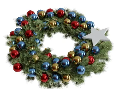 Christmas wreath 5 3D model