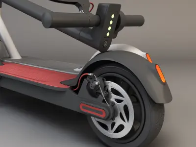 Electric scooter Low-poly 3D model