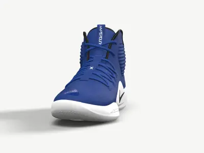 Basketball Shoes Nike Blue 3D model