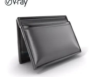 Elegant Black Leather Card Holder model pack Low-poly 3D model