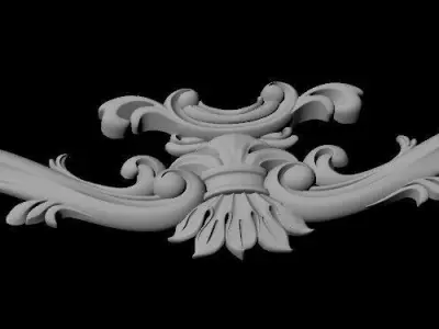 Central decor ornament for furniture 3D model 1004