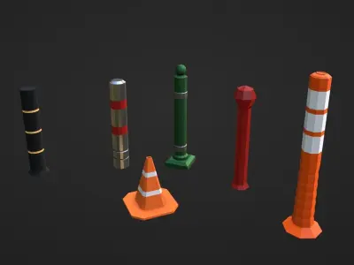LowPoly CITYSCAPE 100 MODELS Low-poly 3D model
