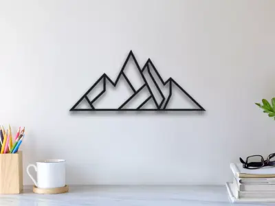 Mountain Wall Art 3D print model