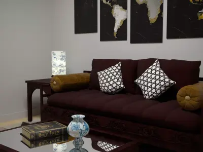 Mirror map of the world in the interior 3D model