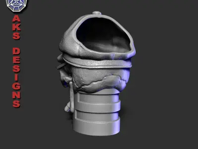 Gangster skull version 2 Penholder and flowerpot 3D print model