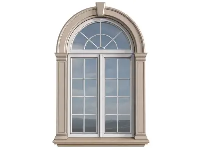 Arched Window in classic style 3D model