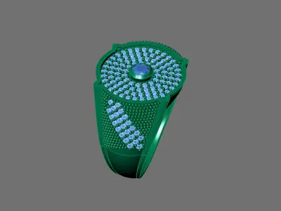 Gents Rings Diamond Men Ring STL 3DM 3D ready print model 3D print model