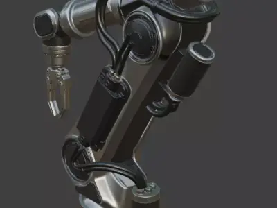 Industrial Robotic Arm 3D Model 3D model