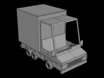 cartoon truck low poly Low-poly 3D model