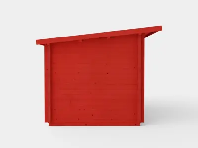 Sauna RedWhite Low-poly 3D model