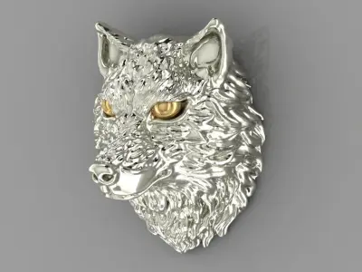  WOLF HEAD reliefs 3D print model