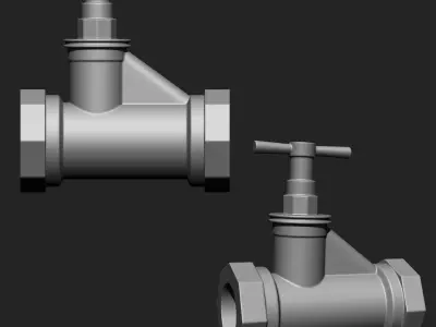 Plumbing Parts IMM Brush Pack 10 in One Vol 4 3D model