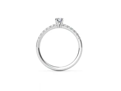 ZDR0101 diamond engagement ring gold 3D print model