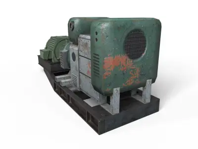Industrial generator Low-poly 3D model