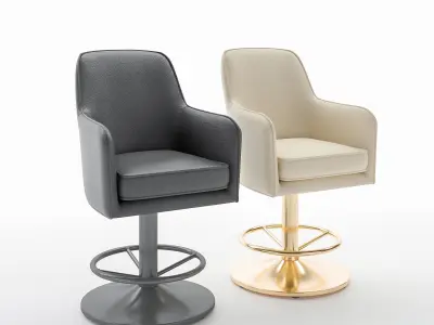 casino chairs or hair salon chair Low-poly 3D model