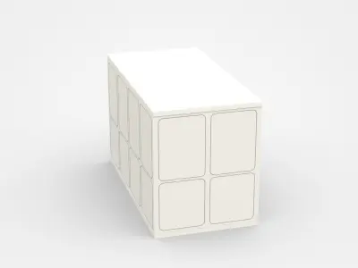 Safety Cabin With Door And Three Windows 3D model