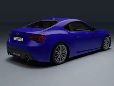 Subaru BRZ Low-poly 3D model