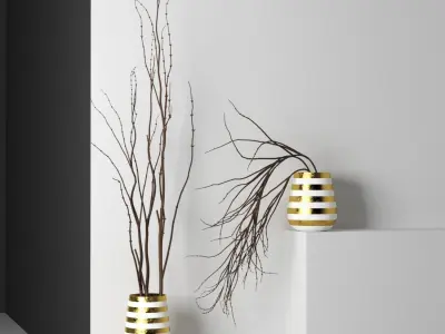 vase1022 vase with branches 3D model