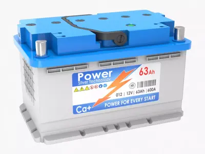 Battery Low-poly 3D model