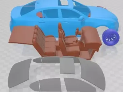 Lexus GS 300h 2014 Printable Car  3D print model