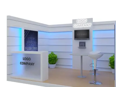 Booth Exhibition Stand a2 3D model