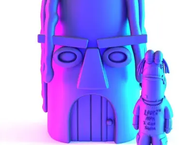 Travis Scott SpongeBob SquarePants Look Mom I Can Swim toy 3D print model