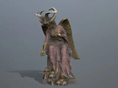 statue 3 Low-poly 3D model