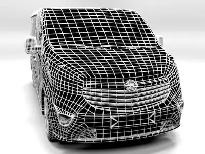 OPEL VIVARO L 2015 LOWPOLY Low-poly 3D model