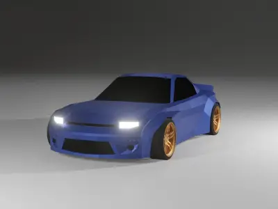 Mazda RX-7 Rocket Bunny Low-poly 3D model