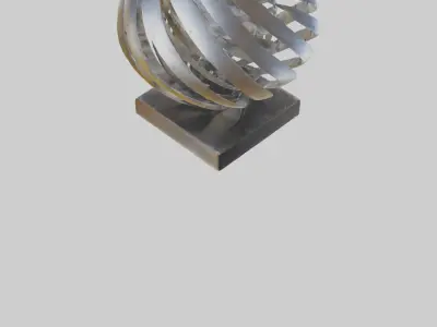 Metallic art sculpture model Low-poly 3D model