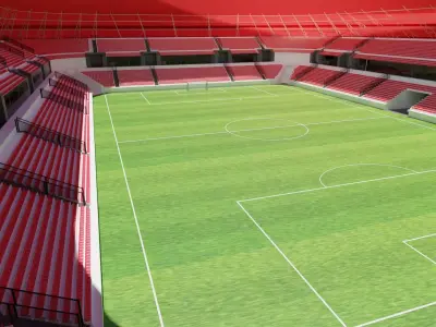 Football Stadium Low-poly 3D model