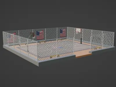 Basketball Stadium - USA Low-poly 3D model