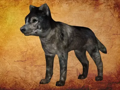 Animal - puppy Low-poly 3D model