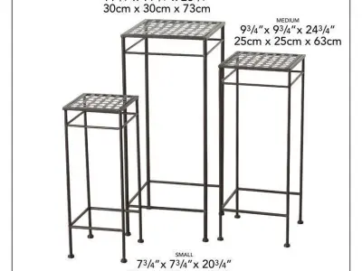 Wivenhoe Square Pedestal Plant Stand 3D model