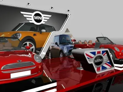 Car display stand 3D model