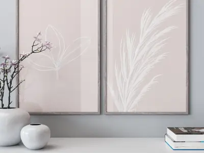 Photo Frames Set 450 3D model