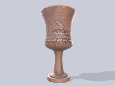 Clay pot Low-poly 3D model